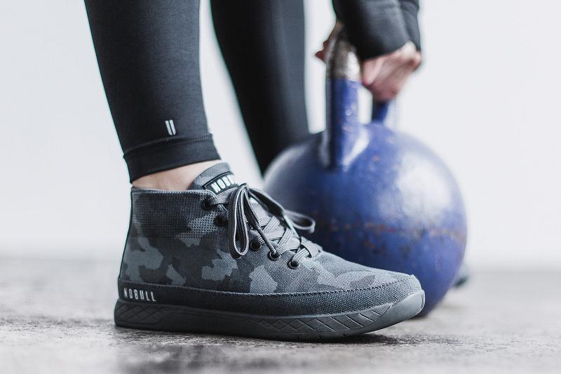 Women's Nobull Canvas Mid Trainers Dark / Grey | SG H2814A